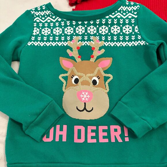 Girl’s 3t Christmas Long Sleeve Shirt Bundle - Picture 2 of 4